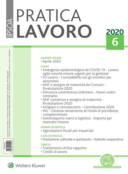 Pratica Lavoro – 14 Marzo 2020