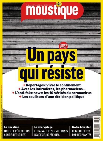 Moustique Magazine – 21 mars 2020