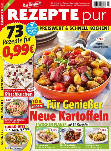 Rezepte pur – Juli 2019
