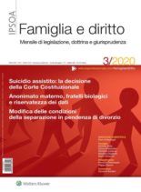 Famiglia e Diritto – Marzo 2020