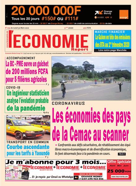 Le quotidien de l’economie magazine Afrique – 30 mars 2020