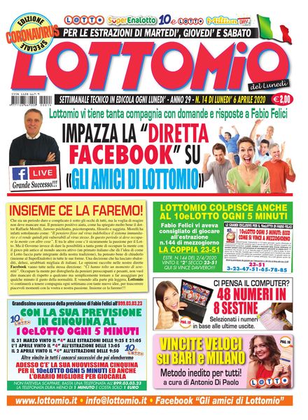 Lottomio del Lunedi – 6 Aprile 2020