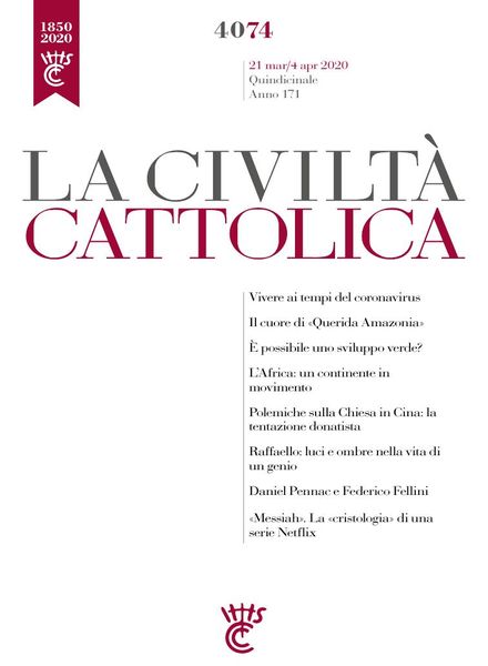 La Civilta Cattolica – 21 Marzo 2020