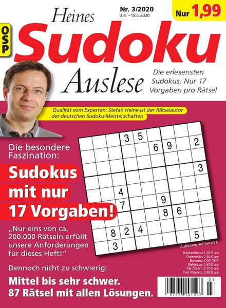 Heines Sudoku Auslese – Nr.3 2020
