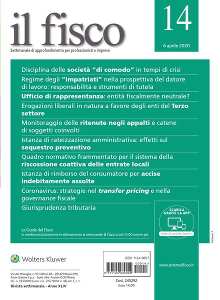 il fisco N.14 – 6 Aprile 2020