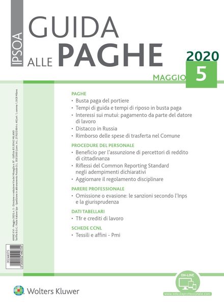 Guida alle paghe – Maggio 2020