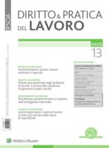 Diritto e Pratica del Lavoro – N 13, 2020