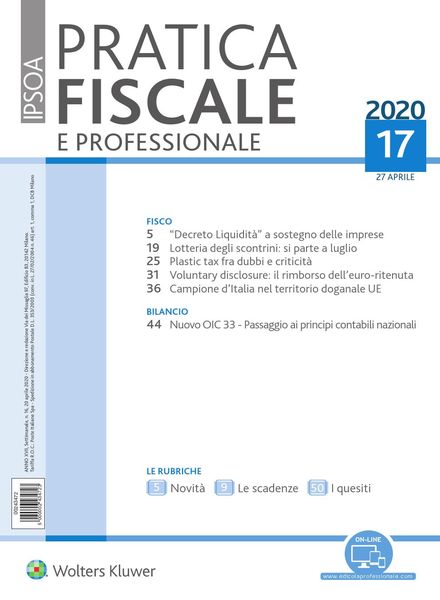 Pratica Fiscale e Professionale – 27 Aprile 2020