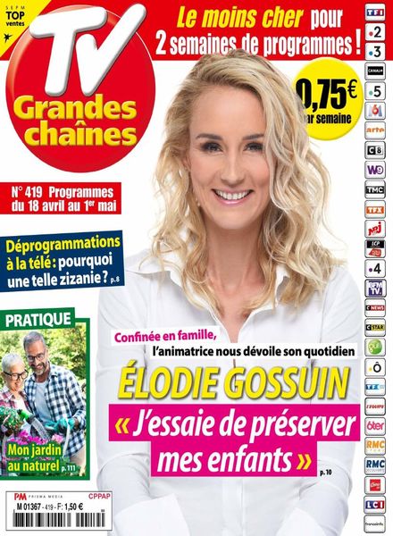 TV Grandes chaines – 18 Avril 2020