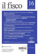 il fisco N.16 – 20 Aprile 2020