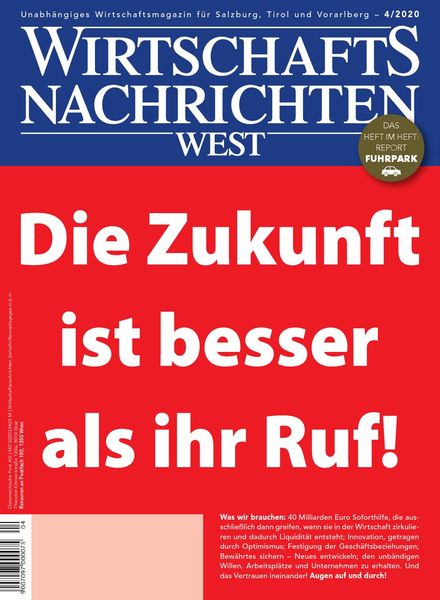 Wirtschaftsnachrichten West – April 2020