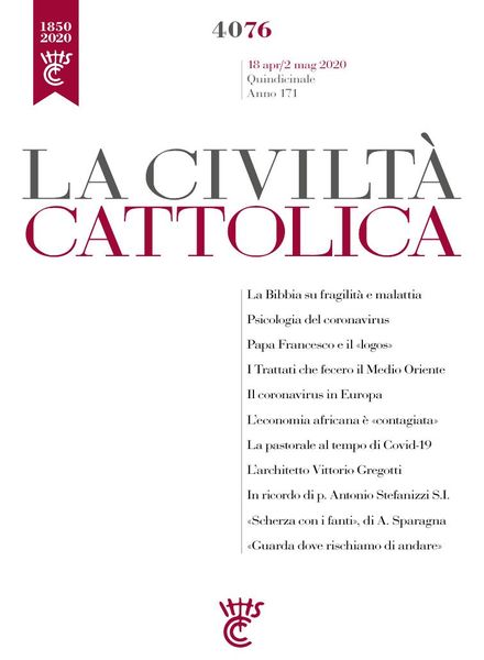 La Civilta Cattolica – 18 Aprile 2020