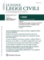 Le Nuove Leggi Civili Commentate – Gennaio 2020