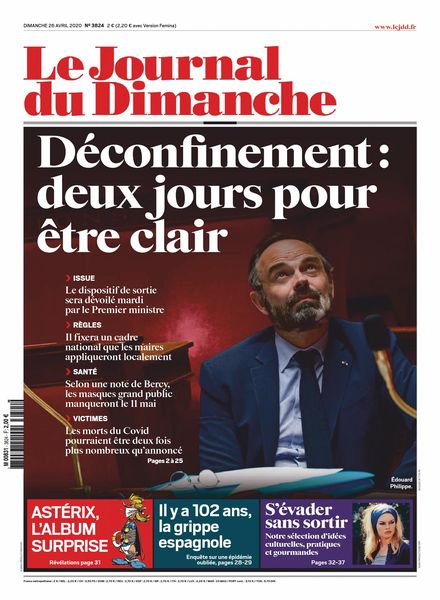 Le Journal du Dimanche – 26 avril 2020