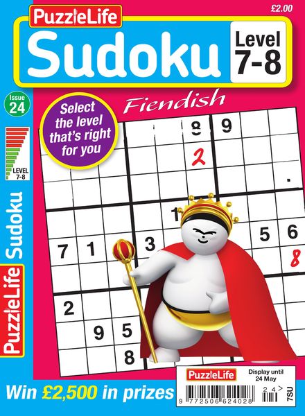 PuzzleLife Sudoku Fiendish – Issue 24 – April 2018