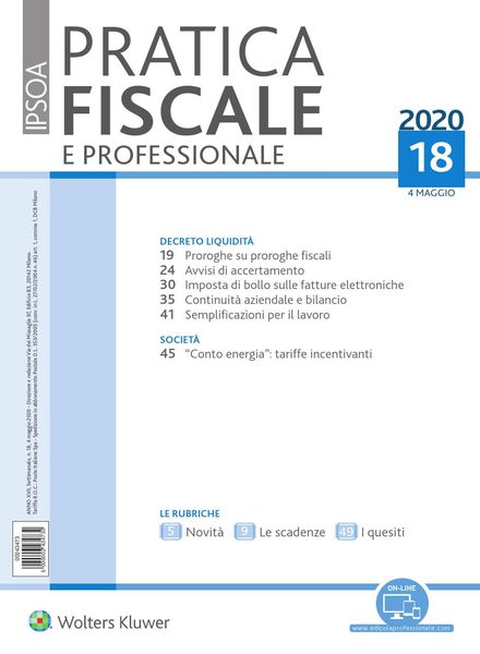 Pratica Fiscale e Professionale – 4 Maggio 2020