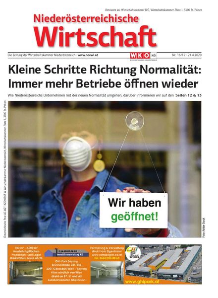 NiederOsterreichische Wirtschaft – 24 April 2020
