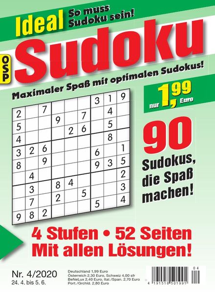 Ideal Sudoku – 24 April 2020