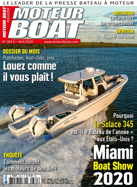 Moteur Boat – avril 2020