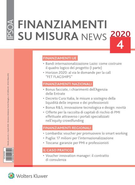 Finanziamenti su misura news – Aprile 2020
