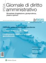 Giornale di diritto amministrativo – Aprile 2020