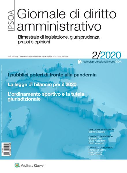 Giornale di diritto amministrativo – Aprile 2020