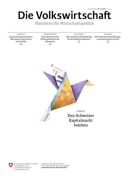 Die Volkswirtschaft – April 2020