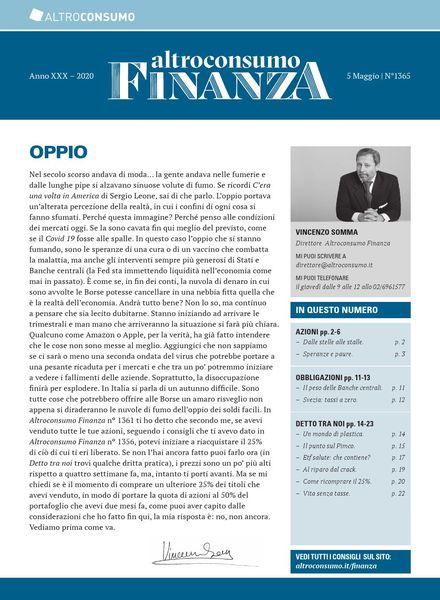 Altroconsumo Finanza – 5 Maggio 2020