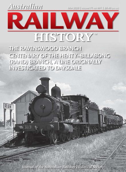 Australian Railway History – Issue 991 – May 2020