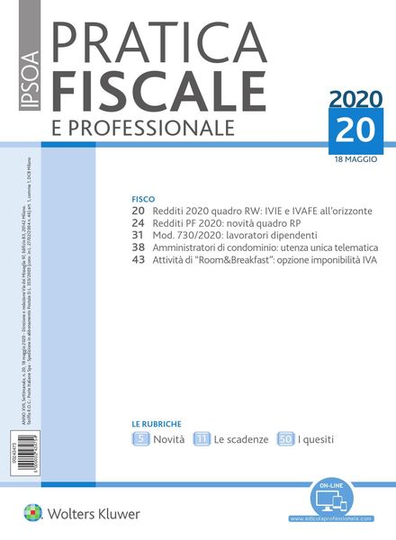 Pratica Fiscale e Professionale – 18 Maggio 2020