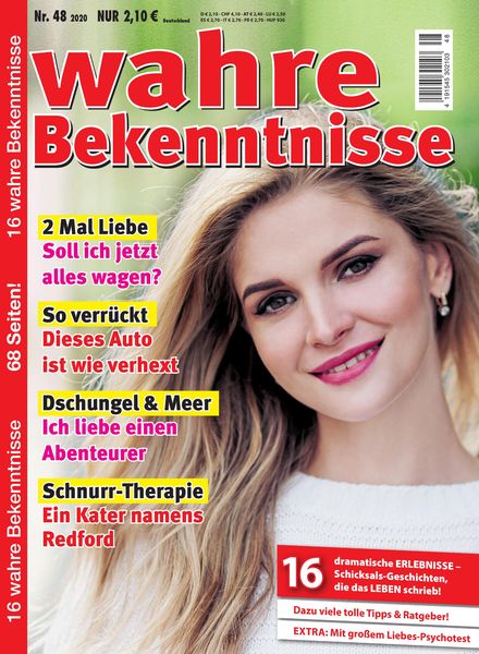 Wahre Bekenntnisse – 15 Mai 2020