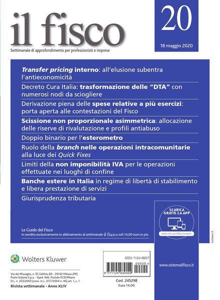 il fisco – 18 Maggio 2020