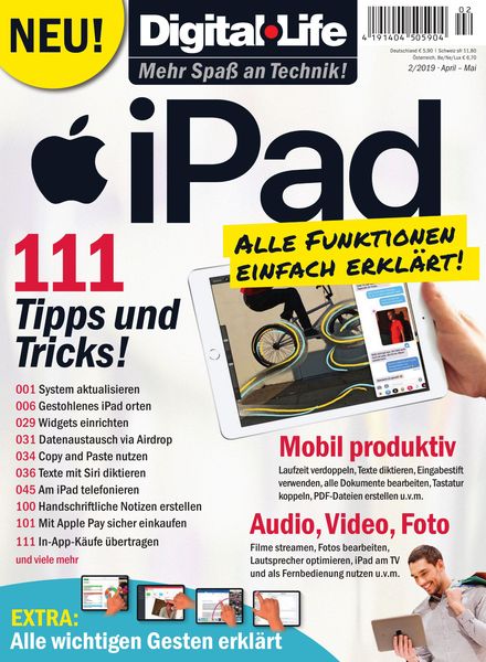 Digital Life – 111 Tipps zum iPad – April-Mai 2019