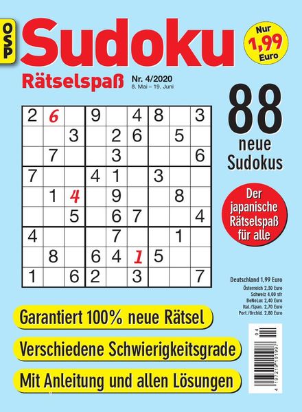 Sudoku Ratselspass – Nr.4 2020