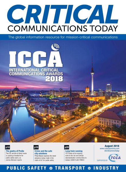 Critical Communications Today – August 2018