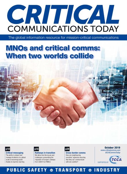 Critical Communications Today – October 2019
