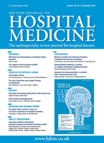British Journal of Hospital Medicine – November 2018