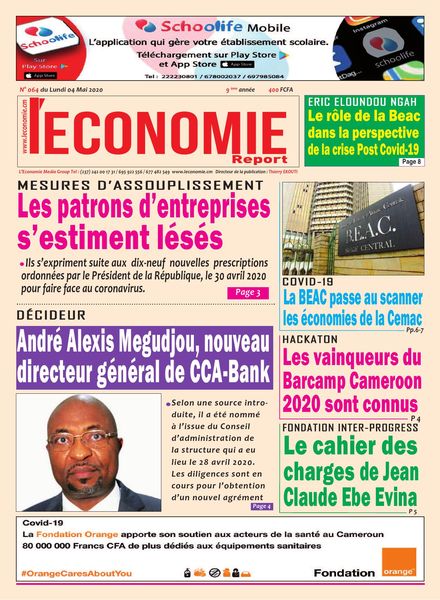 Le quotidien de l’economie magazine Afrique – 04 mai 2020