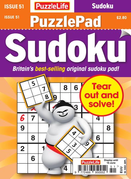 PuzzleLife PuzzlePad Sudoku – Issue 51 – May 2020