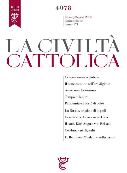 La Civilta Cattolica – 16 Maggio 2020