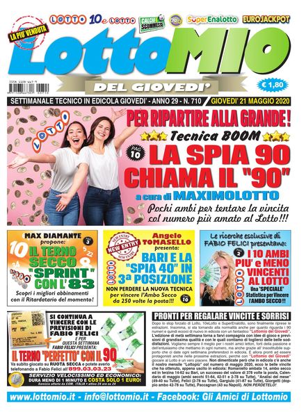 Lottomio del Giovedi – 21 Maggio 2020