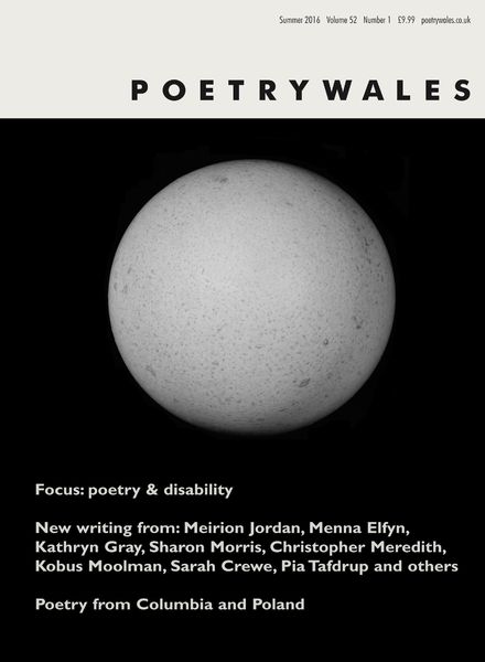 Poetry Wales – Summer 2016 52.1