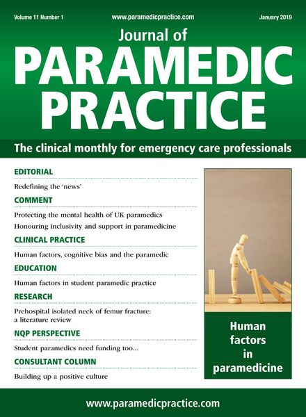 Journal of Paramedic Practice – January 2019