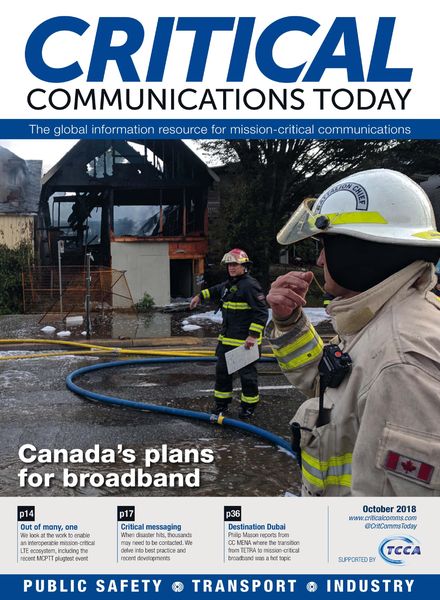 Critical Communications Today – October 2018