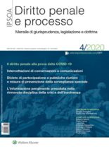 Diritto Penale e Processo – Aprile 2020