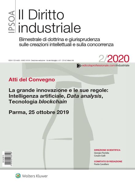 Il Diritto Industriale – Maggio 2020