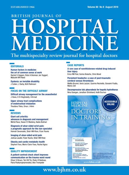British Journal of Hospital Medicine – August 2019