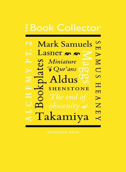 The Book Collector – Summer, 2019
