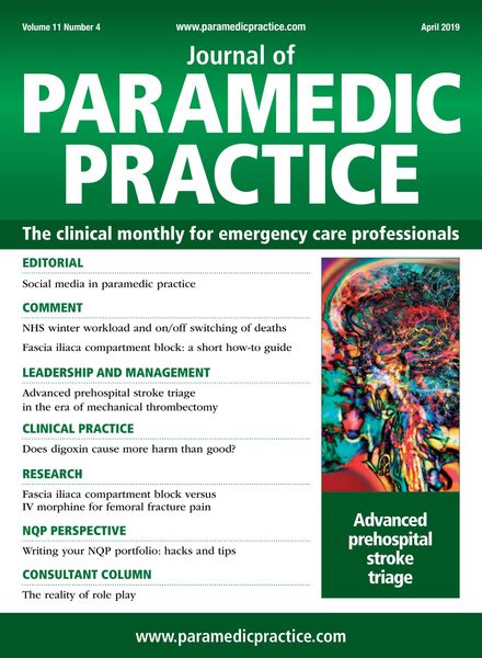 Journal of Paramedic Practice – April 2019