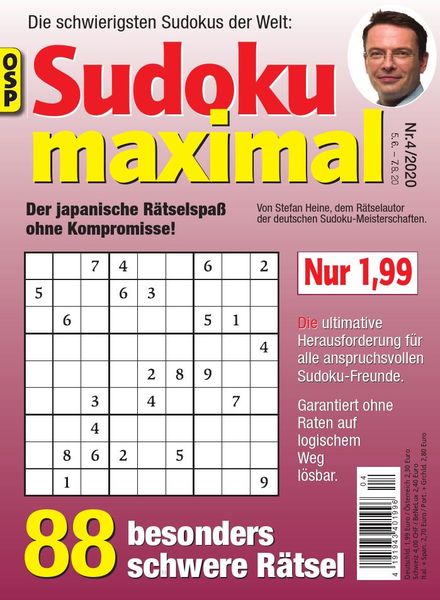 Sudoku Maximal – Nr.4 2020